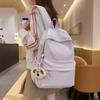 Junior High School Schoolbag Women's Solid Color Backpack