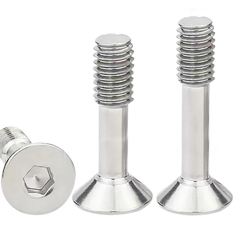 304 Stainless Steel Countersunk Hex Socket Flat Head Non-Loose Half-Tooth Screws M2-M8