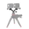 Dual Light Bracket Bridge Aluminum Connector Selfie Holder Tripod Adapter Flash Mount for Gopro 13 12 Insta360 X4 Action Camera