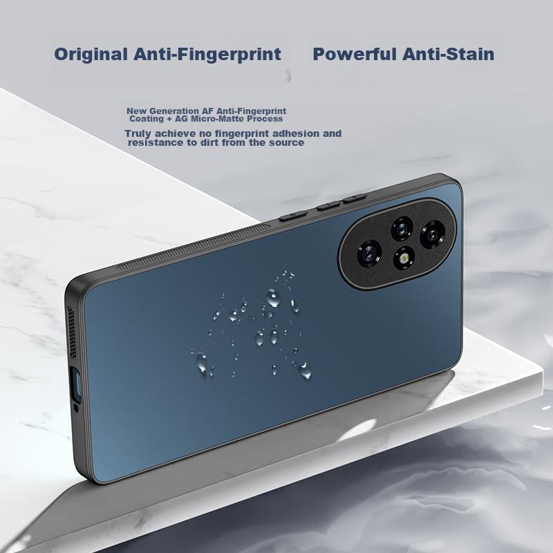 Phone Case for Honor 200, Honor 200 Protective Cover, Frosted Full Coverage Ultra-Thin Shockproof Anti-Fingerprint Personalized - Deep Sea Blue