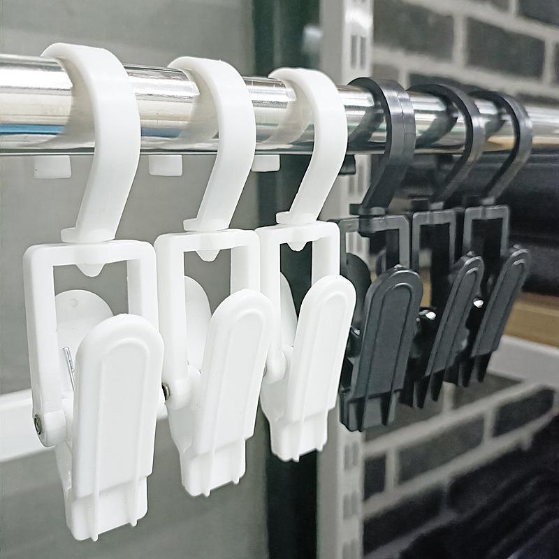 5er-Pack Kunststoff-Hängeclips 360 Grad drehbare Haken Rutschfester Griff Für Schrankorganisation Kleidung Socken Hüte Handtücher