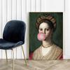 Poster Portrait of a Woman Chewing Gum