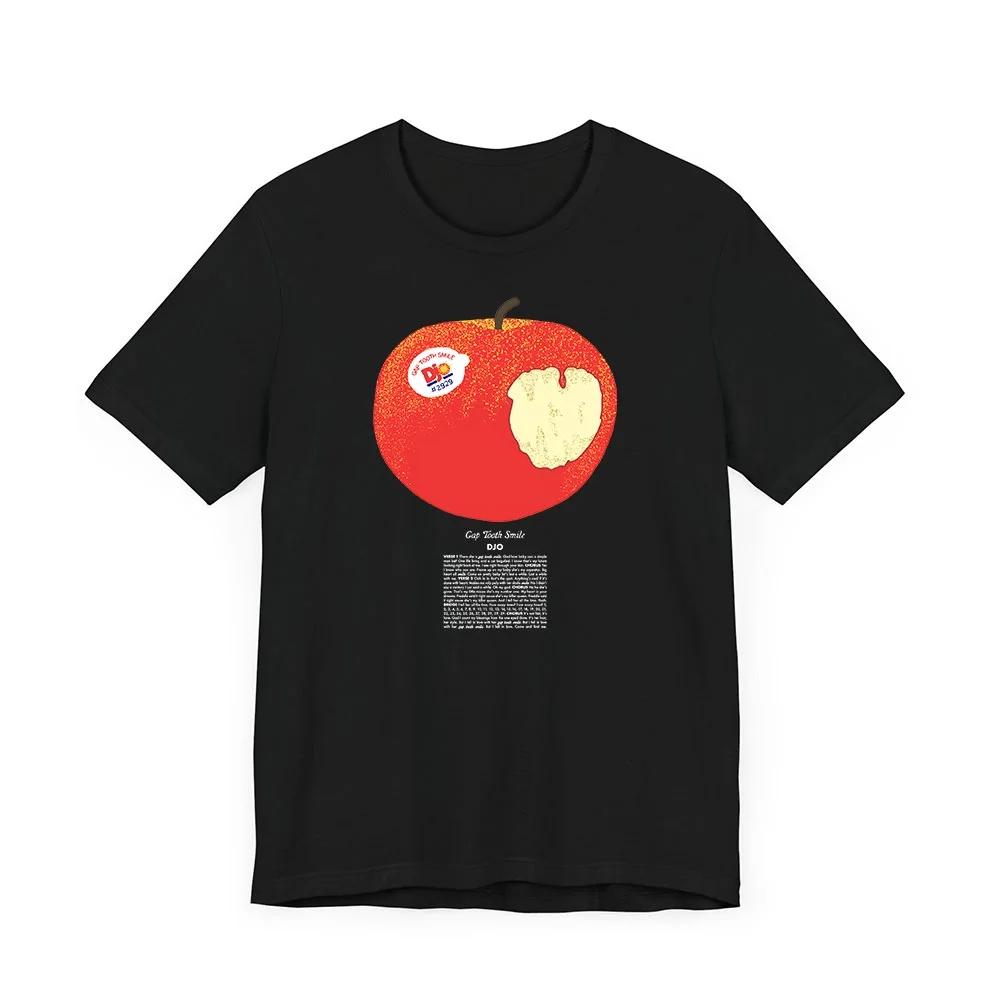 Djo Merch Футболка с яблоком Модная Унисекс Унисекс Женская Повседневная футболка с коротким рукавом S