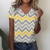 New Women's T-shirt Funny Striped Printing Top Fashion Simple Pattern T-shirt Summer Casual Women's Clothing