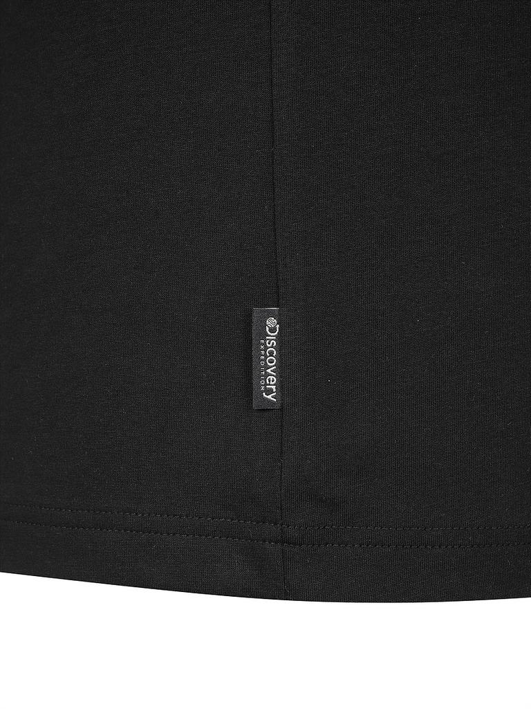 DISCOVERY EXPEDITION Freshvent Small Logo Semi-Oversized Short Sleeve T-Shirt (Black)