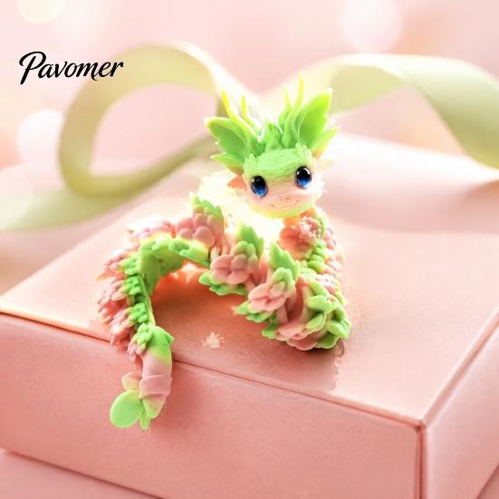 3D Printed Dragon Articulated Fidget Toy, Cute Ornaments, Desk Objects for Focus Decor Stress Relief Toy Adults, Fantasy Collectible Gift Sensory Toys