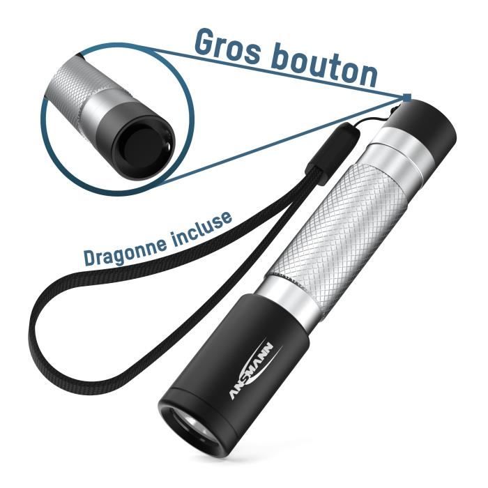 Lampe De Poche - ANSMANN - Daily Use 50B - Aluminium - 50 M Portée - 420 Min Autonomie