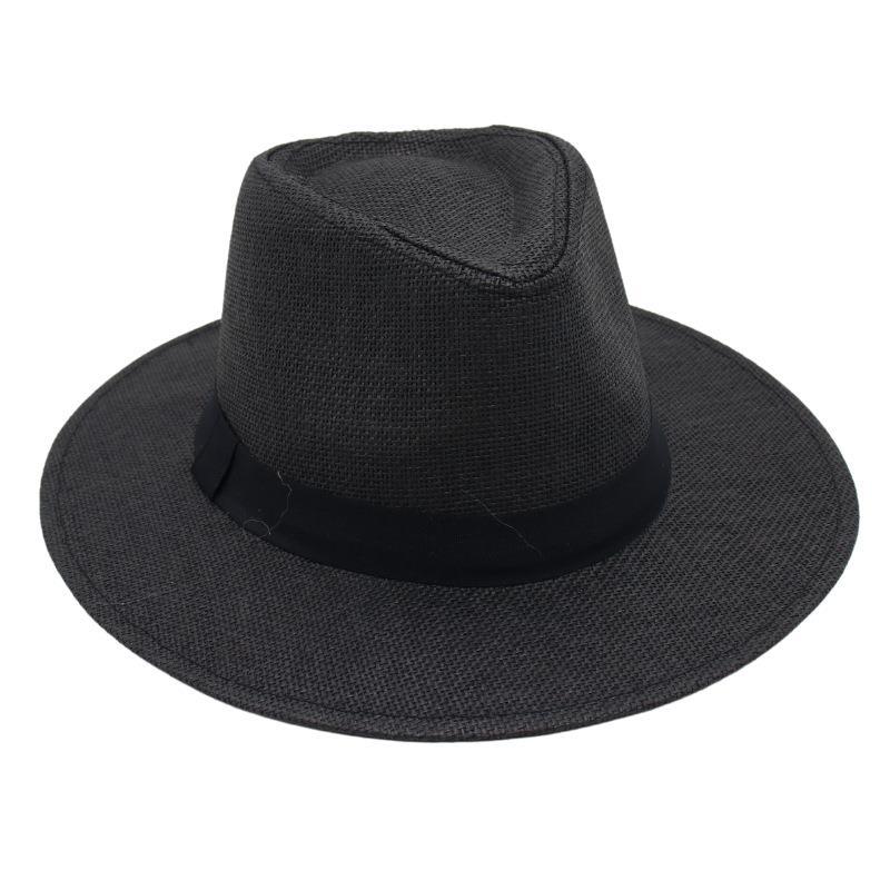 Wish Straw Hat Nostalgic Visor Breathable Cool Hat Model Jazz Hat Men'S And Women'S Beach Hat Mike