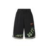 Logo Print Drawstring Elastic Waist Basketball Shorts Men Bottoms Black DX6138-010