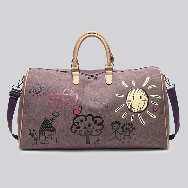 Women's Business Trip Foldable Duffle: Lightweight, Large-Capacity Handheld Travel Bag for Short Journeys.