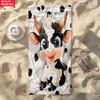 2D Flat Spotted Cow Cartoon Beach Towel, Soft High Absorbent Microfiber, Lightweight for Beach Travel Camping Party