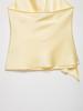 Top bustier en satin de soie mode euro-américain Printemps 2026