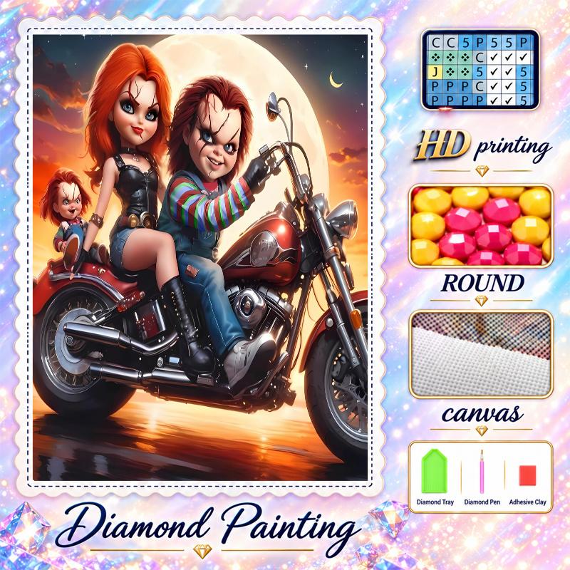 Chucky Diamond Painting Kit 5D Full Drill DIY Diamond Mosaic Wall Art Home Decor