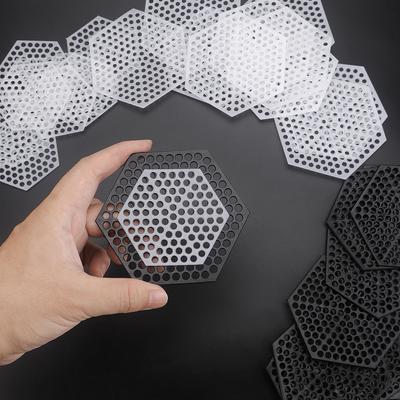 50pcs Handmade Hexagon Weaving Mesh Pattern Accessory Kit, Plastic Weaving Template Board for DIY Crochet Customized Bag/Wallet