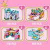673PCS 4IN1 Castle Model Storage Box Building Blocks Sets Kids MOC City Construction Toys for Children Bricks Friend