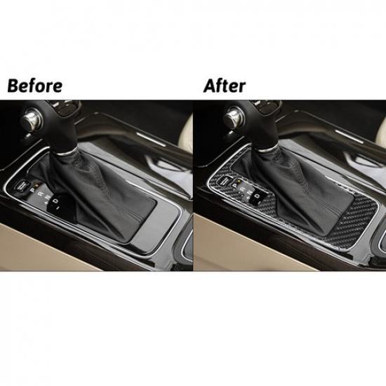 Carbon Fiber Interior Automatic Gear Shift Cover Trim For Kia Cadenza 2014-16