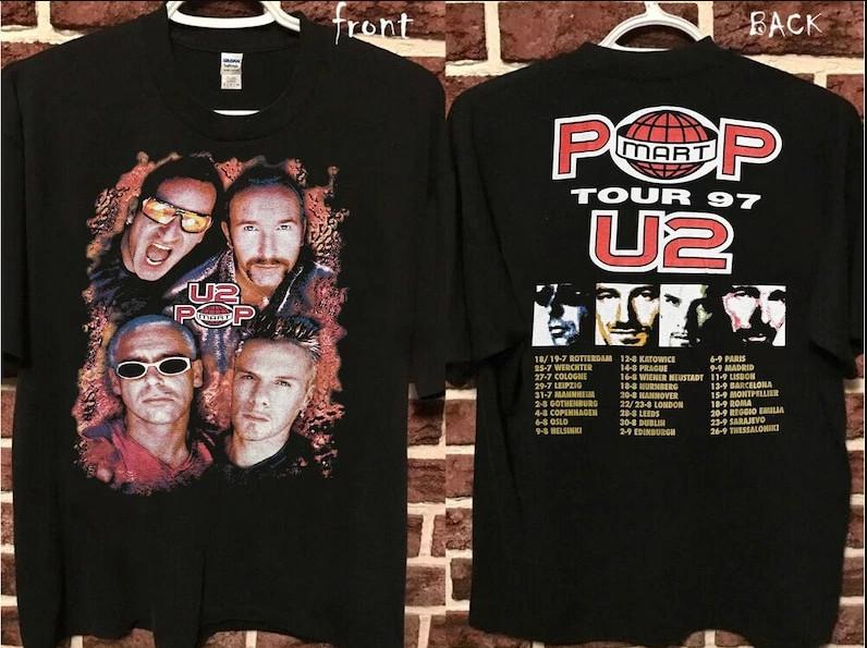 Vintage 1997 U2 Pop Mart Tour T-shirt size S-5XL XL