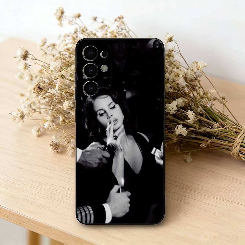 L-Lana Del R-Rey Phone Case Black Silicone Soft For Samsung S25,S24,S21,S22,S23,S30,Ultra,S20,Plus,Fe,Lite