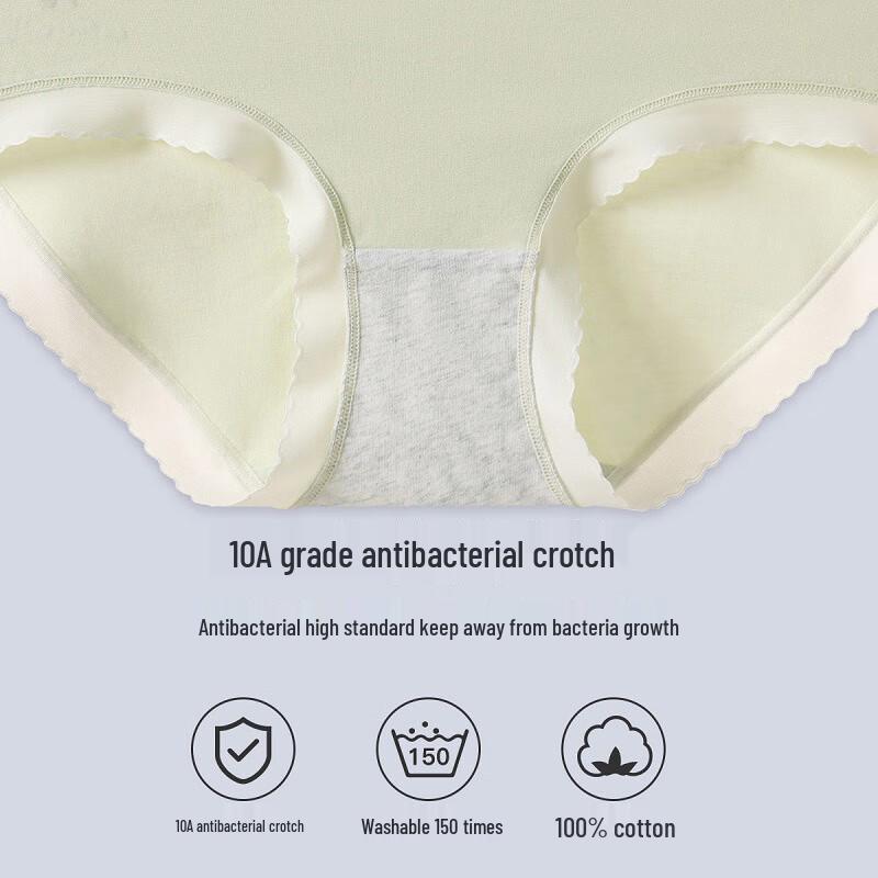 Fenteng Women's Antibacterial Cotton Briefs 3-Pack