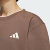 Adidas Mall Logo Sweat Series Loose Fit Sports Crew Neck Pullover Long Sleeve Sweatshirt Men Sweatshirt Brown JM3411