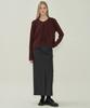 MOTT Essential Slit Long Skirt - Dark Gray