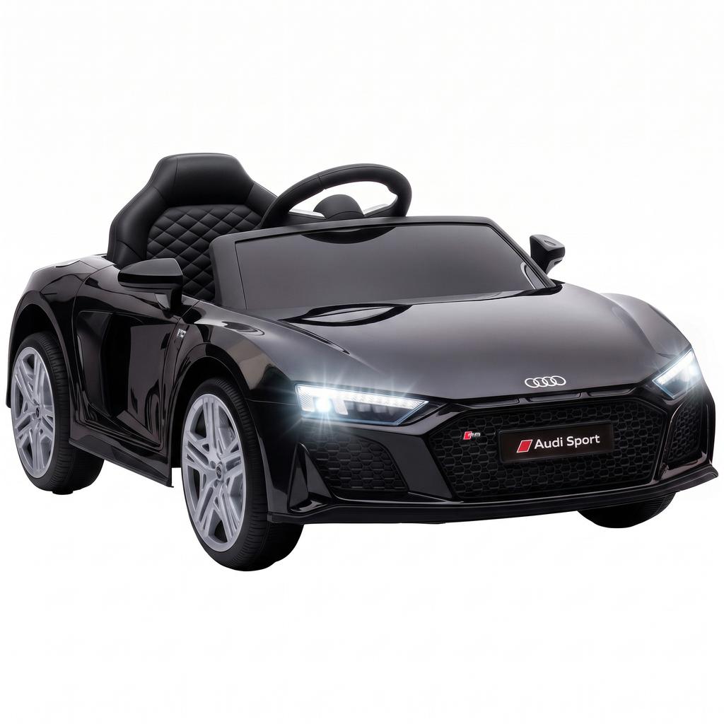 Electric Ride-On Car for Kids, 12V, R8 Spyder, 2 Motors, Black