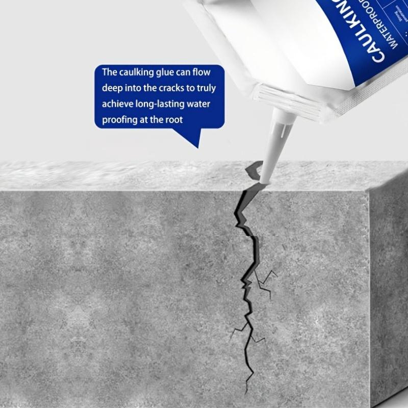 Mastic de réparation de fissures pour bétonAdhésion Forte, Convient pour les Tuyaux, Toits, Murs, Réparation de Fuites de Toit,, Étanchéité Durable