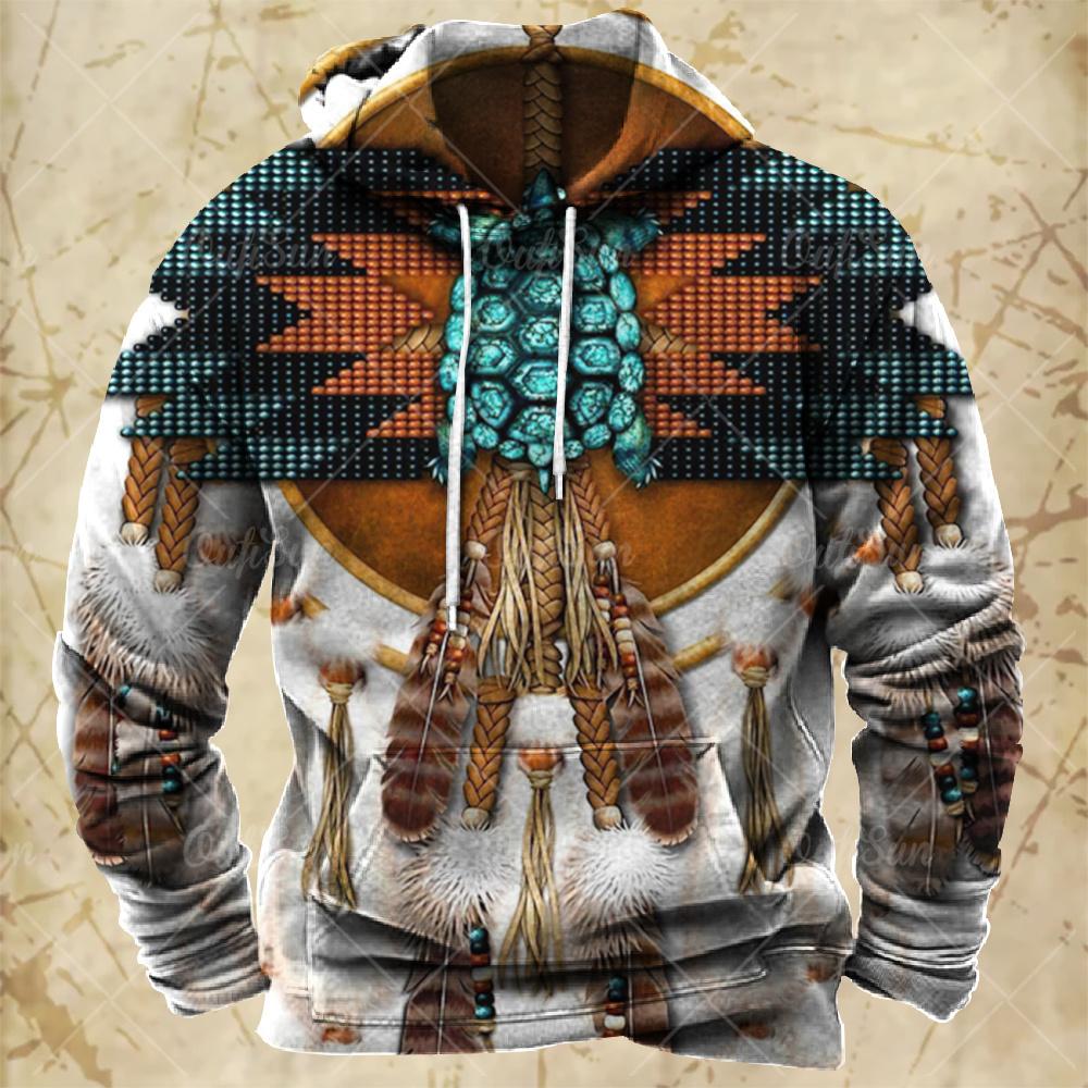 Vintage Hoodie For Men Harajuku Print Autumn Long Sleeve Sweatshirts Oversized Y2k Clothing Men's Hoodies Fashion Streetwear