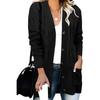 Women Solid Color Knit Cardigan Breasted Single Sweater Jacket Coat Casual