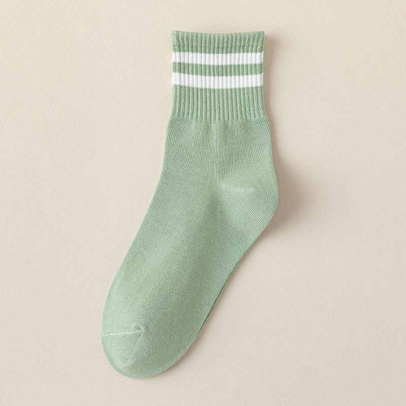 Damskie Wiosenno-Jesienne Paski Czysta Bawełna Wszystkie Rodzaje Ciepłe Sportowe Skarpety Tube