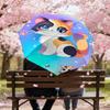 1pc Kawaii Cat Rainbow Pattern Umbrella Design Automatic Opening and Closing Umbrella, High-quality Travel Umbrella,  c1128271