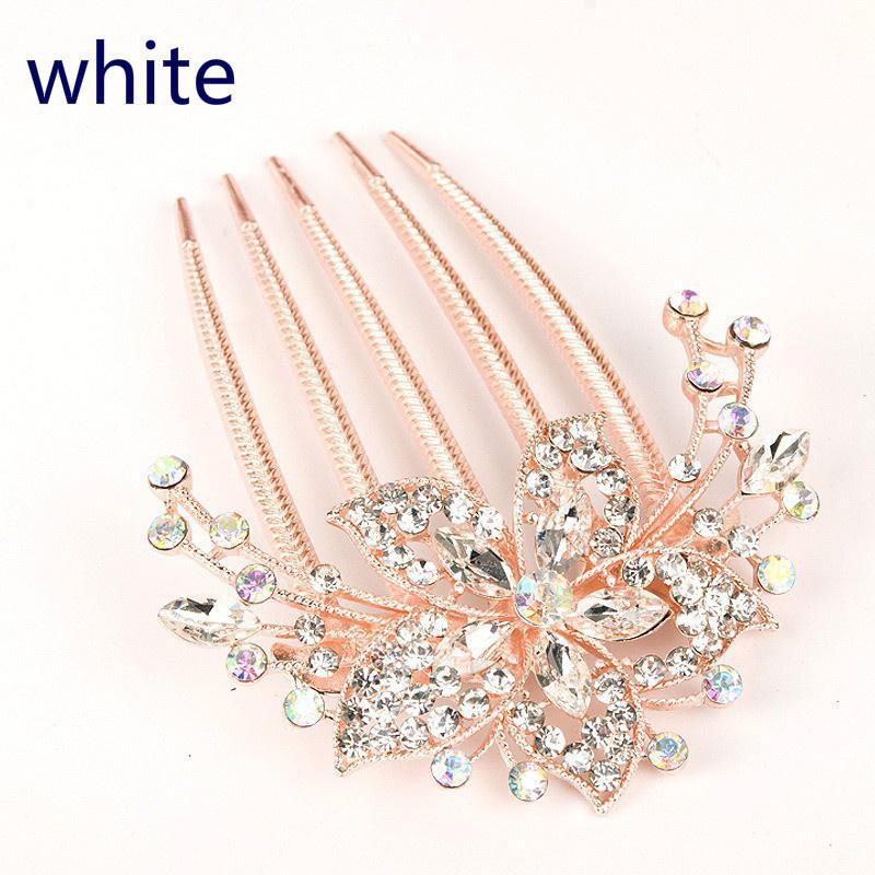 Hair Accessories for Girls - New Collection of Alloy Diamond Hair Comb and Rhinestone Hairpin, Featuring a Five-Tooth Comb and All-Match Plate Design