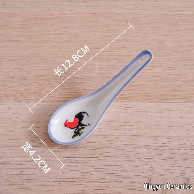 Pure White Ceramic Soup Spoon