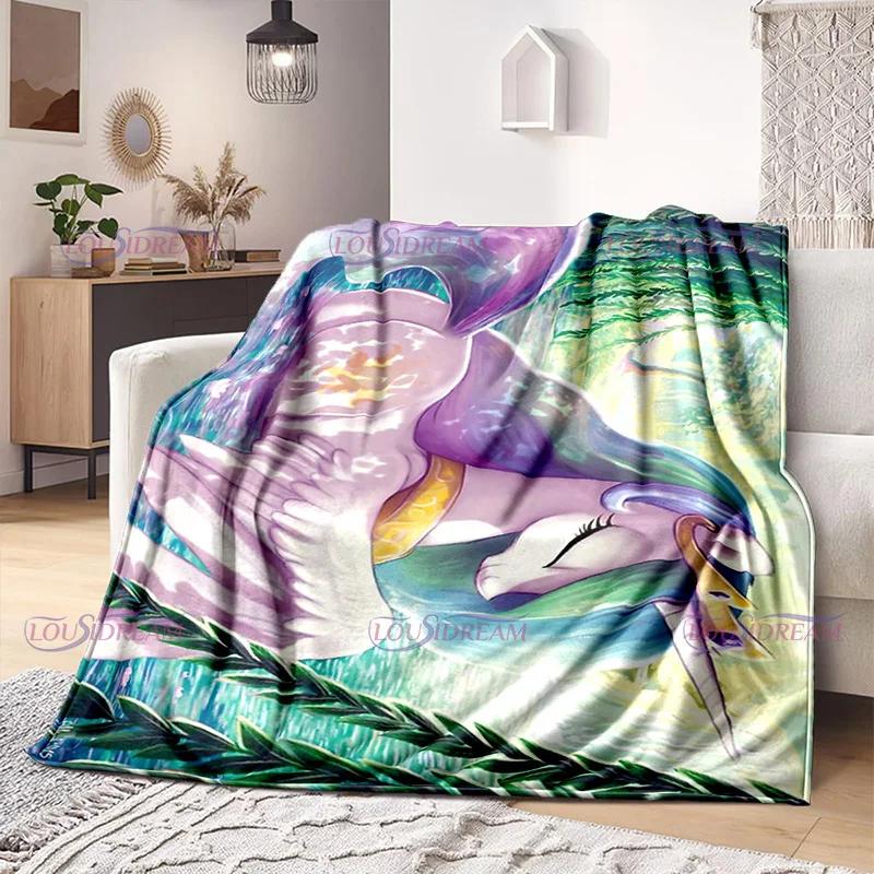 New Arrived Colorful Unicorn Flannel Blanket Gifts for Kids Moon Little Unicorn Print Soft Cozy Lightweight Plush Throw Blanket