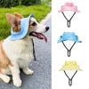 Haustierhut mit Ohrenlöchern Verstellbare Baseballkappe für mittelgroße kleine Hunde Sommerfarben Katzen Sonnenhut Haustier Outdoor-Hut Haustierzubehör
