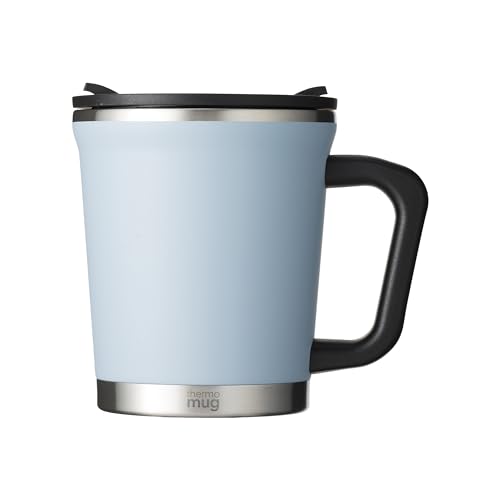 THERMO MUG DM18-30 Stainless Steel Thermo Mug with Lid, 300ml, Serenity Blue, Double-Layer Vacuum-Covered