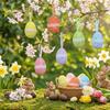 6Pcs DIY Craft Fake Easter Eggs Colorful Eggs Hanging Ornaments  Easter Party