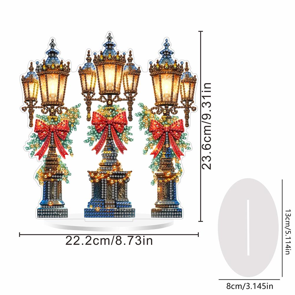 2D Flat Print Xmas DIY Diamond Painting Tabletop Ornaments Kit 5D DIY Diamond Art Tabletop Decorations Bedroom Table Decoration