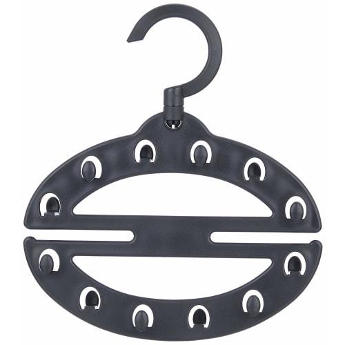 Shinko Hanger (Shinkohanger) 14-Piece Belt Hanger, F-FIT Belt Holder, Black, Made in Japan, Space-Saving, Closet Storage, Organization, Large Capacity