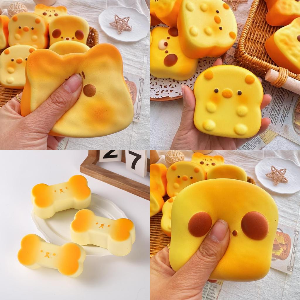 Squishy Cat Toast Stress Relief Toy With Slow Rebound For Relaxation And Hand Exercise