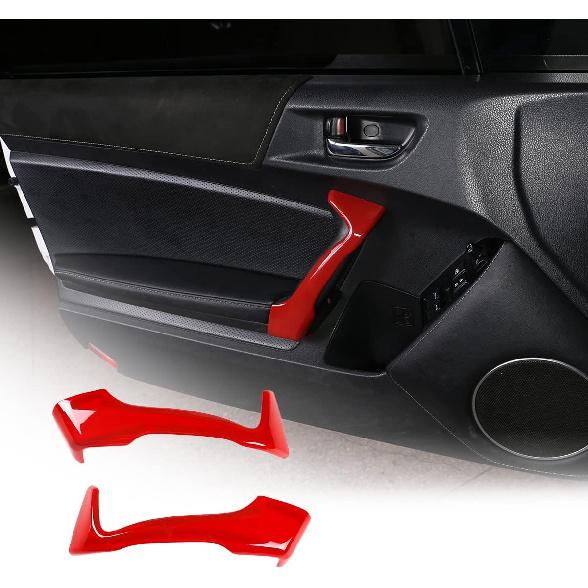 

igersaw Carbon Fiber Inner Door Handles Covers Interior Decoration Trim for Subaru BRZ Toyota 86 2013-2020 Car Accessories (Carbon Fiber) красный