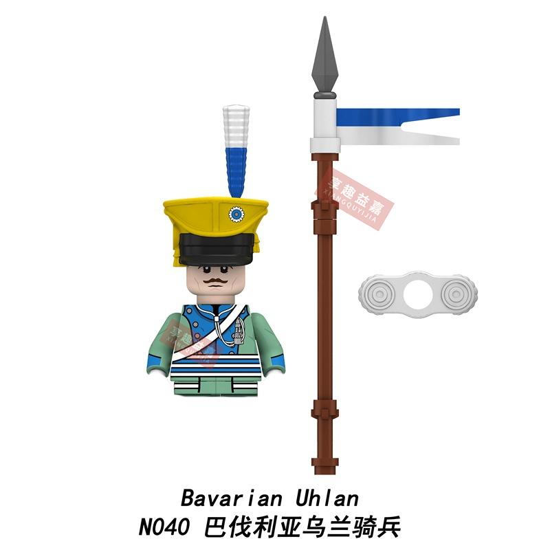 Military affairs Napoleon French Cuirassier Dragoon Building Blocks Model Bricks mini Action toy Figures Toy gift for children