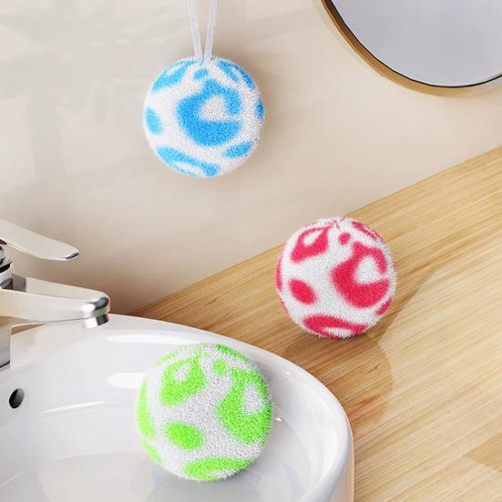 Temizleme Topu Yeniden Kullanılabilir Fiber Ovma Aparatı Çizmez Bulaşık Temizleme Topu Mutfak Banyo Muslukları Tezgahlar Leke Çıkarıcı