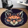 1pc Cat Whiskers Office Round Area Rug, Indoor Mat Suitable For Office, Under Office Chairs Bedroom Living Room Home Decor, Room Deco 046