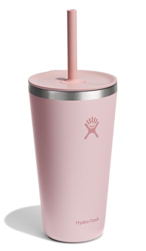 Trillium All Around Becher mit Strohdeckel, 28 oz (828ml), Edelstahl, Isoliert, für Heiße und Kalte Getränke (Offizielles japanisches Produkt)