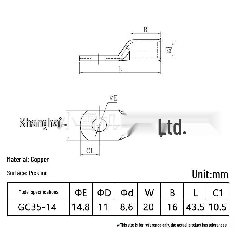 GC Flared Copper Tube Terminal 10-400 Sqmm Cable Connector Lug