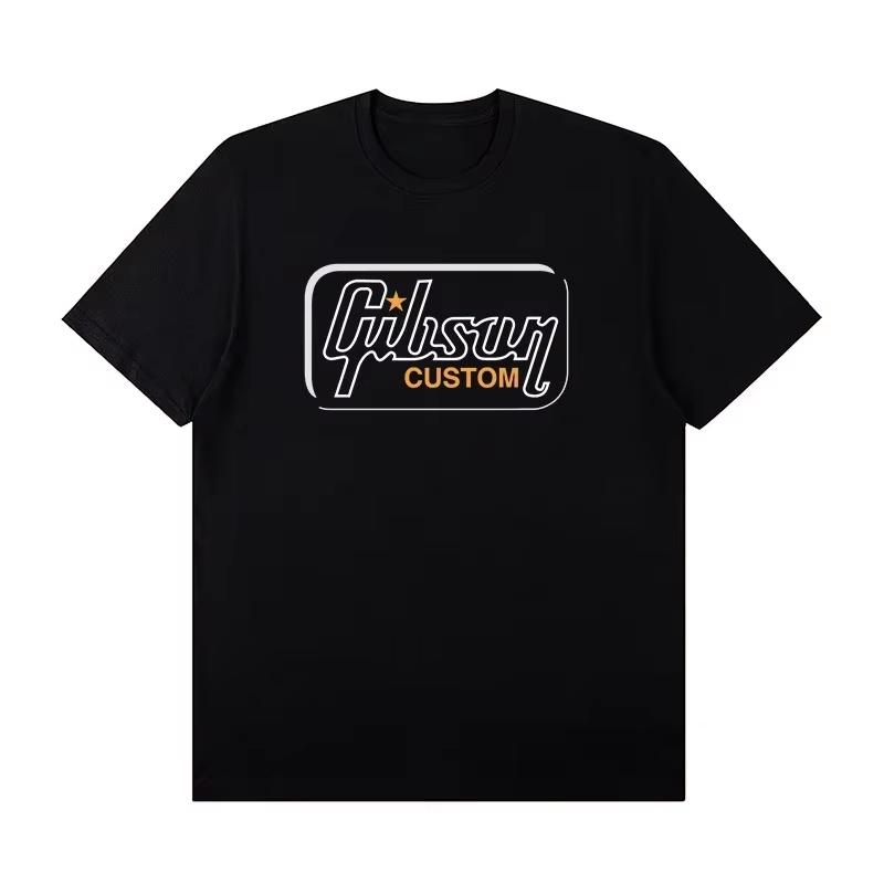 S5XL Asian Size Collection Gibson Les Paul Shortsleeved Tshirt Rock Band Costume Summer Clothin Fashion Tops Graphic T Shirts