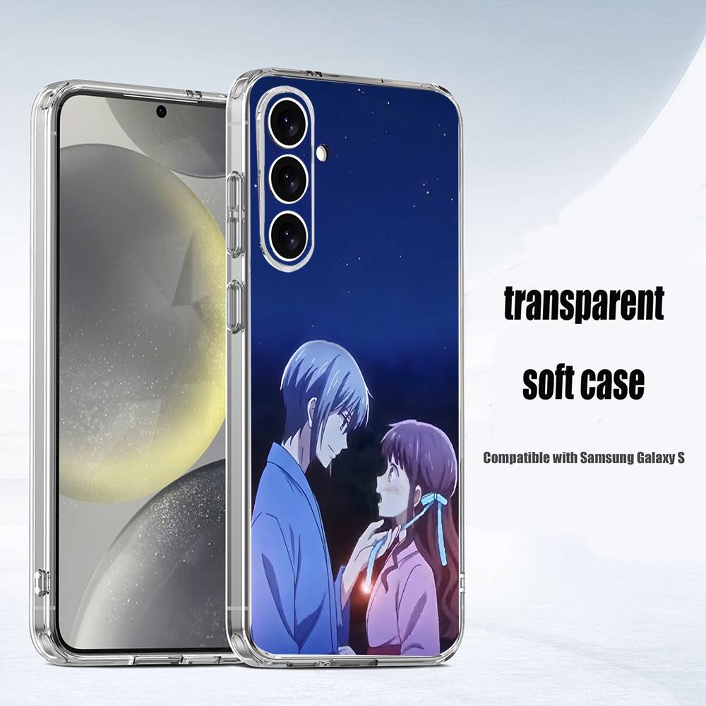 Anime F-Fruit B-Baskets Phone Case For Samsung S24,30,21,22,23,20 FE,lite,PIus,Ultra,5G,Note,9,10 Transparent Cover