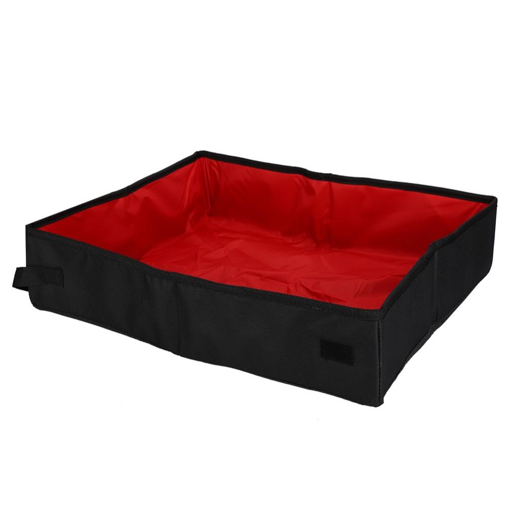 Easy To Clean Cat Litter Tray Semi Closed Cat Toilet Folding Cat Litter Box Outdoor Camping