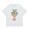 Casablanca American-style Loose Short-sleeved Shirt White C51